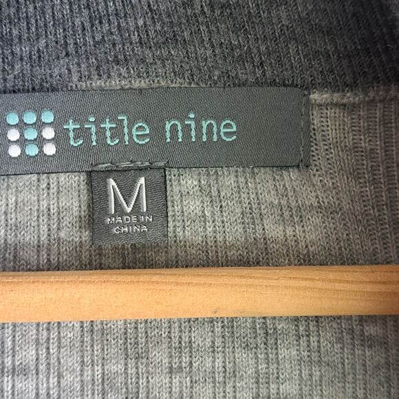 Title Nine Merino Wool Blend Full Zip Sweater Gray Women’s Medium Outdoor Jacket - Picture 6 of 13